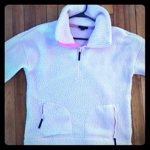 J Crew fleece half zip pullover